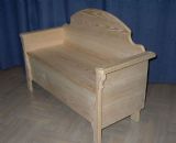 Barnsoffa i fur förvaring under sitsen L 80 H54 B34 sitthöjd 27 Cm